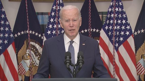 Joe Biden se ha dirigido a los medios tras la caída Silicon Valley Bank y Signature Bank. Foto: AFP