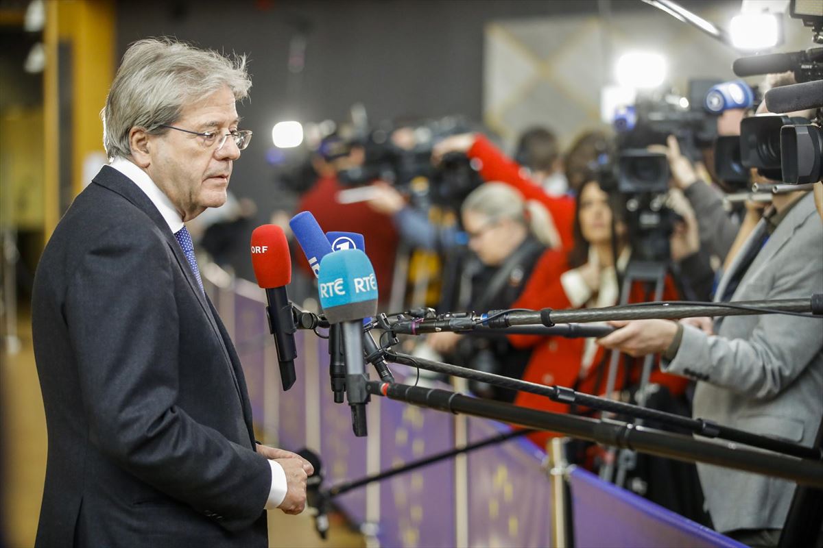 El comisario de Economía, Paolo Gentiloni, hoy en Bruselas (Bégica). Foto: EFE
