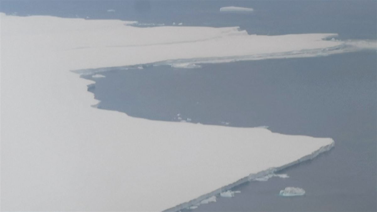 El iceberg A81. Imagen obtenida de un vídeo de Agencias.