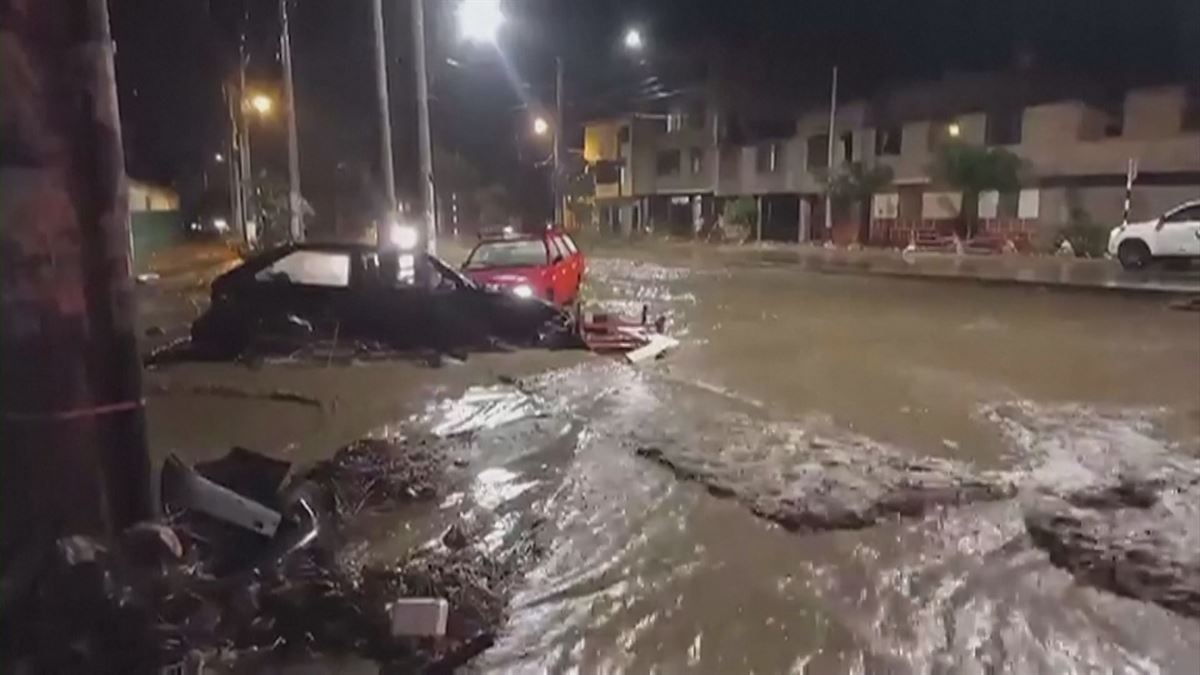 Inundaciones en Perú. Imagen obtenida de un vídeo de Agencias.