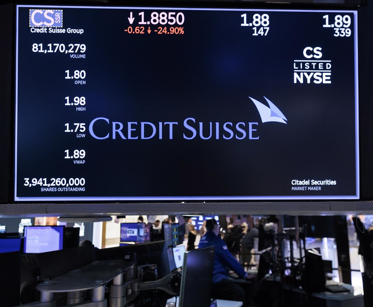 Credit Suisse, en la bolsa de Nueva York.
