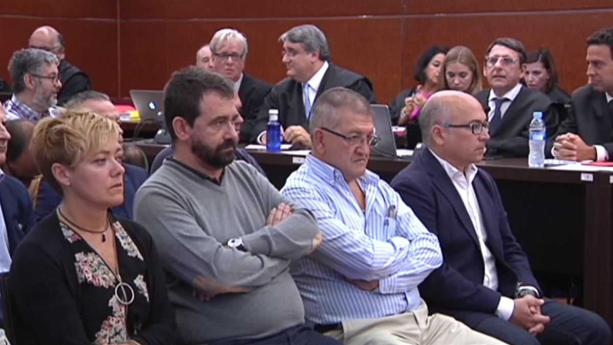 Bilbao, Otxandiano, Telleria y De Miguel, durante el juicio