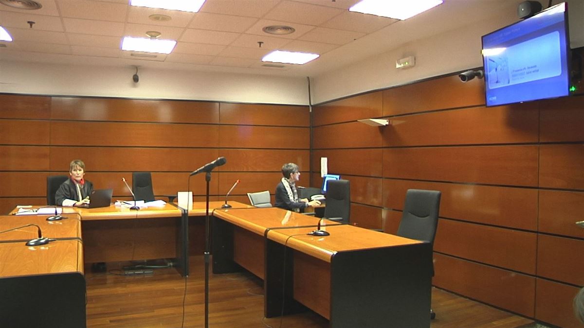 Juicio telemático en los juzgados de Barakaldo. Foto: EITB Media.