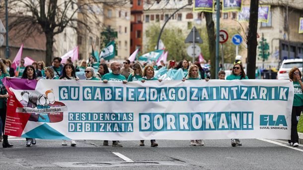 Bilbon manifestazioa, larunbat honetan. Argazkia: EFE