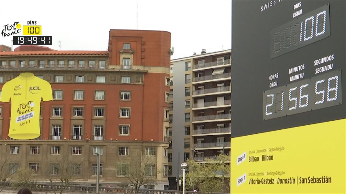 Reloj que marca la cuenta atrás para el comienzo del Tour de Francia 2023. Foto: EITB Media.