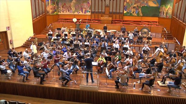 Imagen de archivo de un concierto de la Orkestra Sinfonikoa. Foto: EITB Media