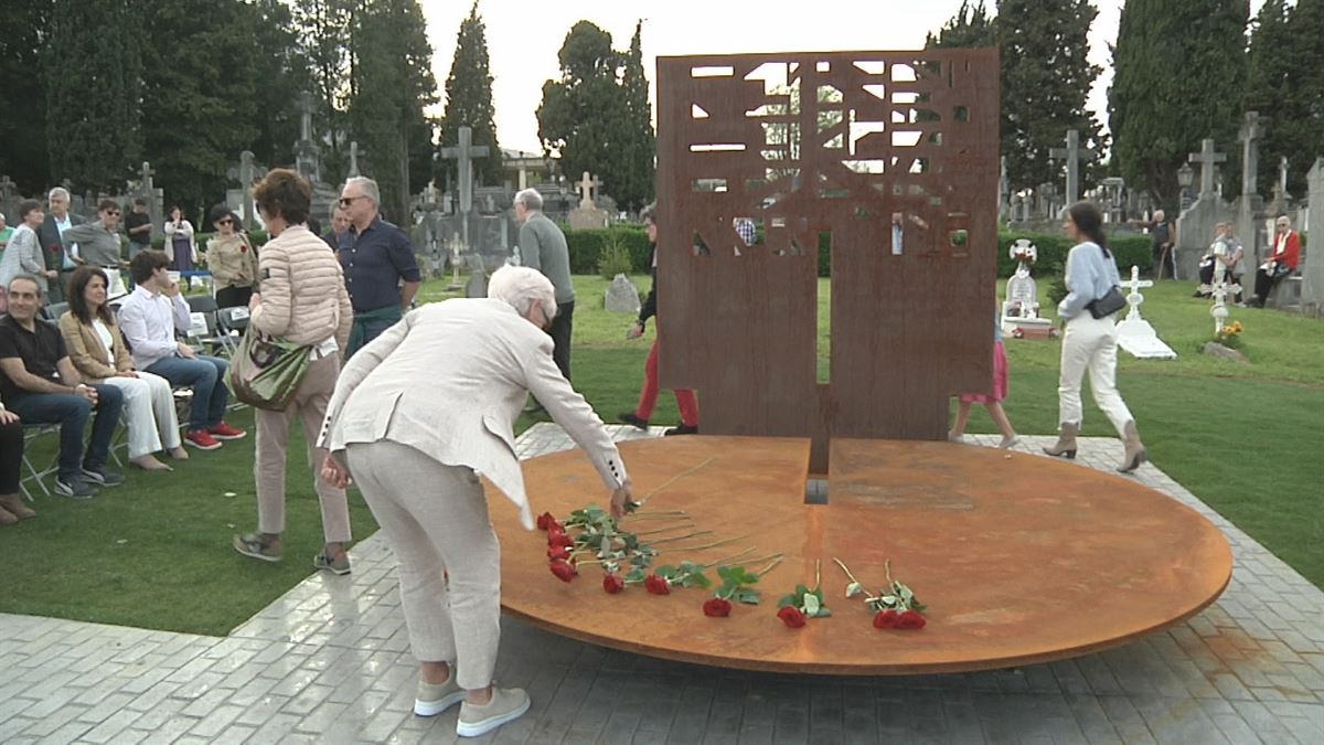 Homenaje en Durango. Imagen obtenida de un vídeo de EITB Media.