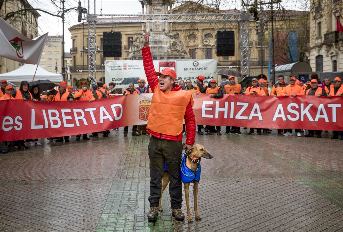 Cabecera de la manifestación de Pamplona. Foto: EFE