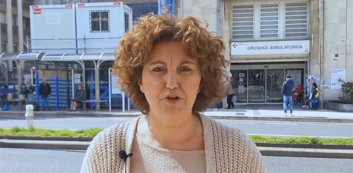 La líder de Podemos Euskadi, Pilar Garrido. Captura de imagen del vídeo difundido por la formación.