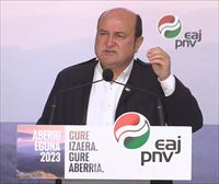 Ortuzar llama a votar el 28M porque desde los Ayuntamientos y las Diputaciones también construimos nación