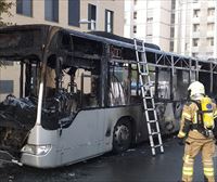 Arde un autobús de Tuvisa en Vitoria-Gasteiz
