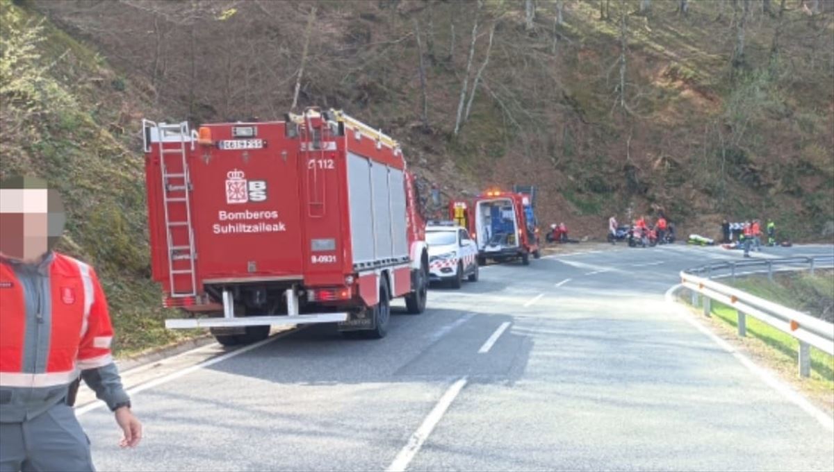 Lugar del accidente. Foto: Policía Foral de Navarra