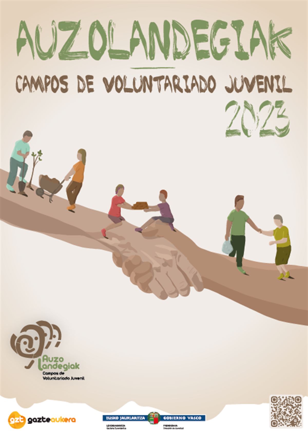 Kartel de los campos de voluntariado juvenil 2023. Foto: Gobierno Vasco