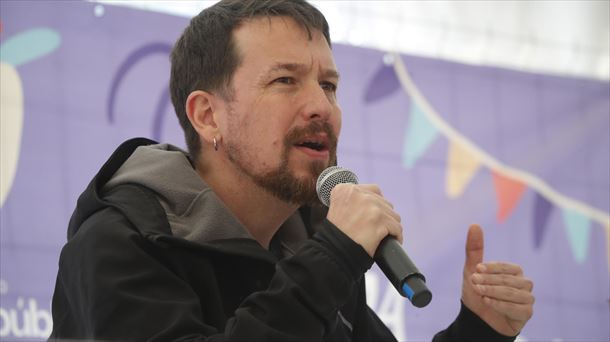 El exvicepresidente español Pablo Iglesias en un acto de Podemos. Foto: Efe