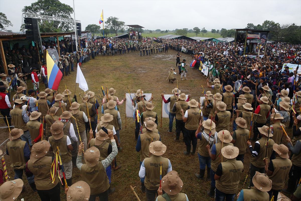 Acto multitudinario del Estado Mayor Central, este domingo. EFE.