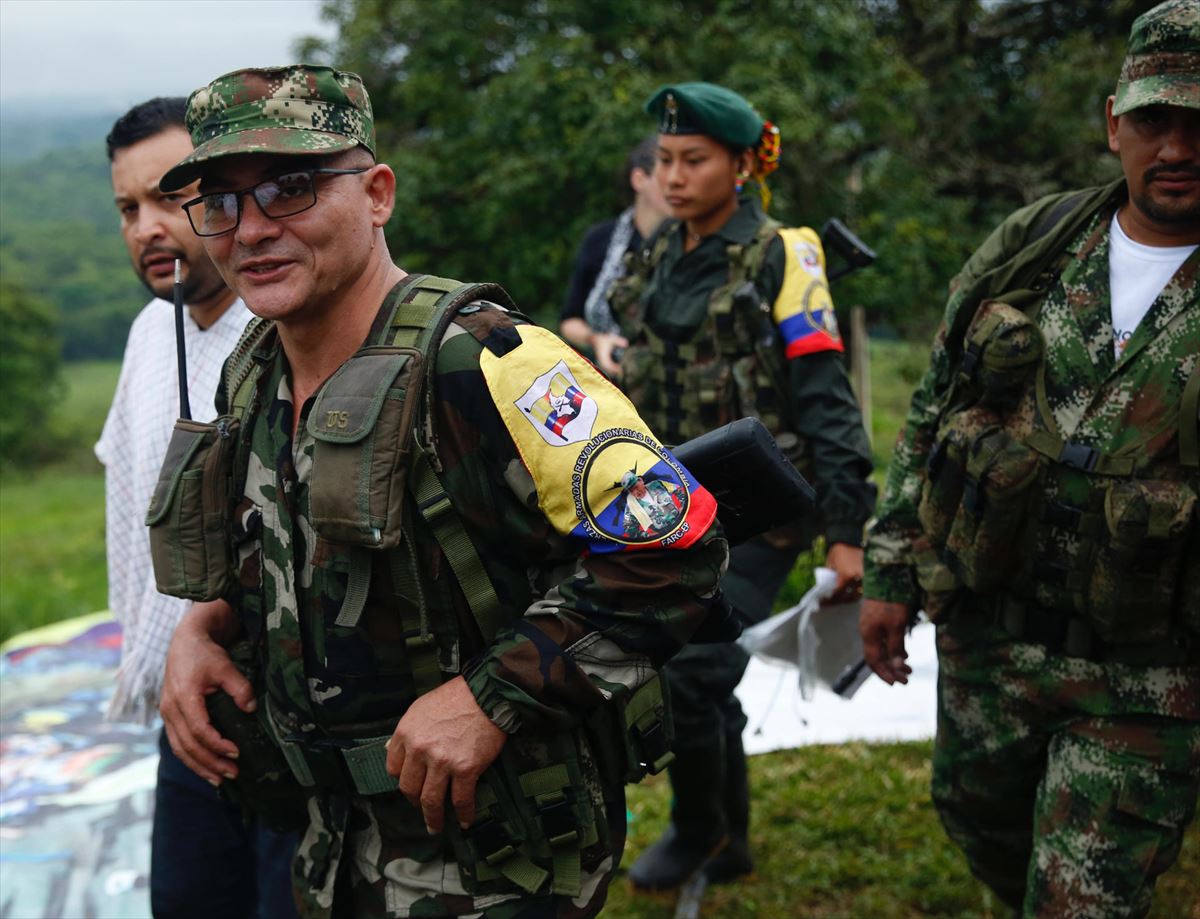 'Ivan Mordisco', llegando al acto hoy. EFE. 