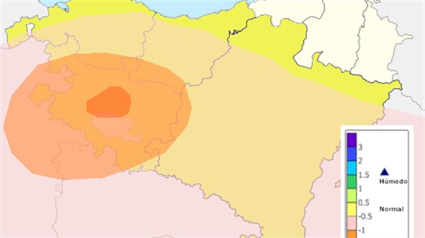 Evolución del Índice de Precipitación Estandarizado acumulado desde el 1 de septiembre de 2022.