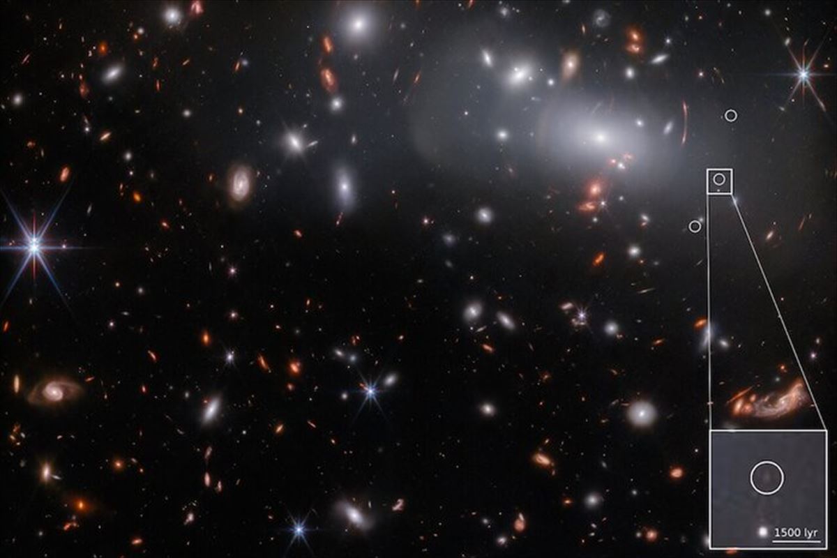 Imagen de la galaxia enana hallada. Foto: UPV/EHU
