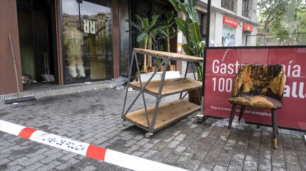 Imagen del restaurante madrileño donde ocurrió el incendio. Foto: EFE