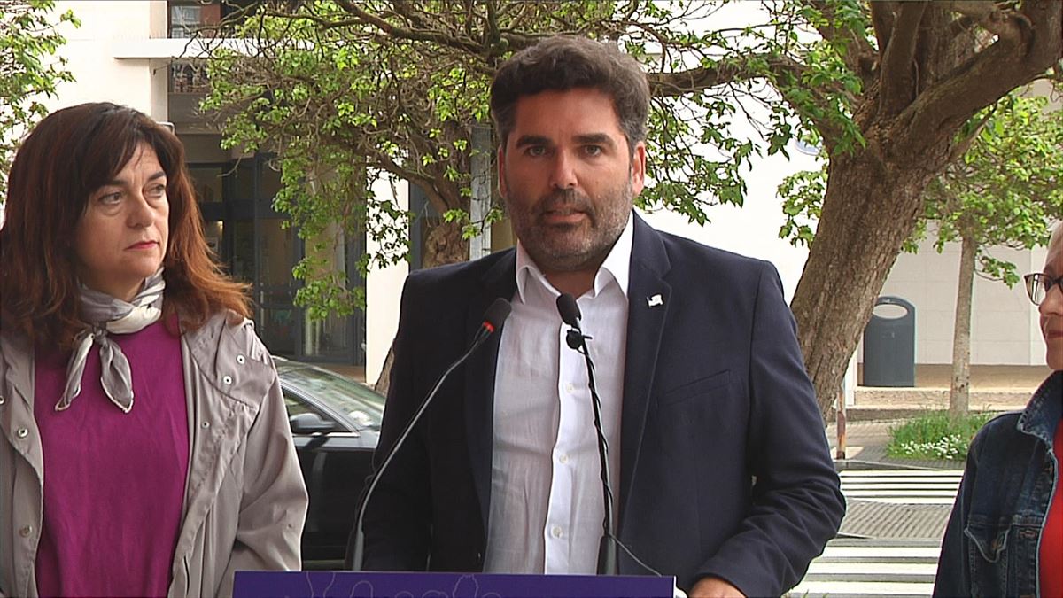 El candidato a la Alcaldía de San Sebastián de Elkarrekin Podemos, Víctor Lasa. Foto: EITB