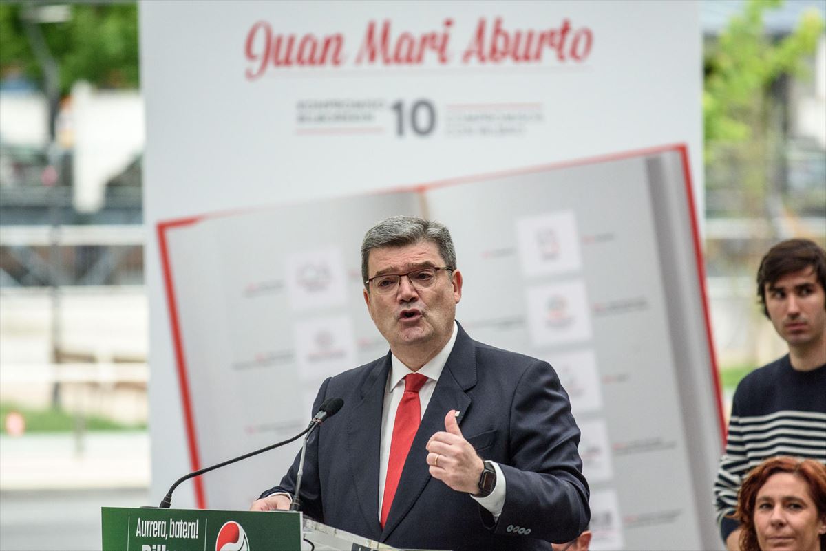 El alcalde de Bilbao y candidato a la reelección por el PNV, Juan María Aburto. Foto: Efe
