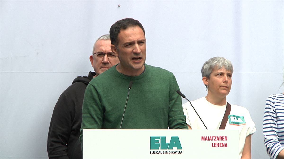Mitxel Lakuntza, secretario general de ELA. Foto: EITB Media.