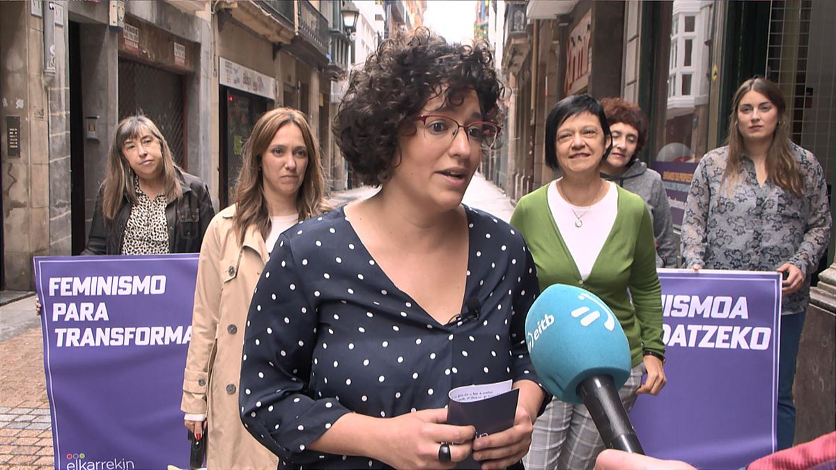 La candidata de Elkarrekin Podemos a la Alcaldía de Bilbao, Ana Viñals. Foto: EITB MEDIA