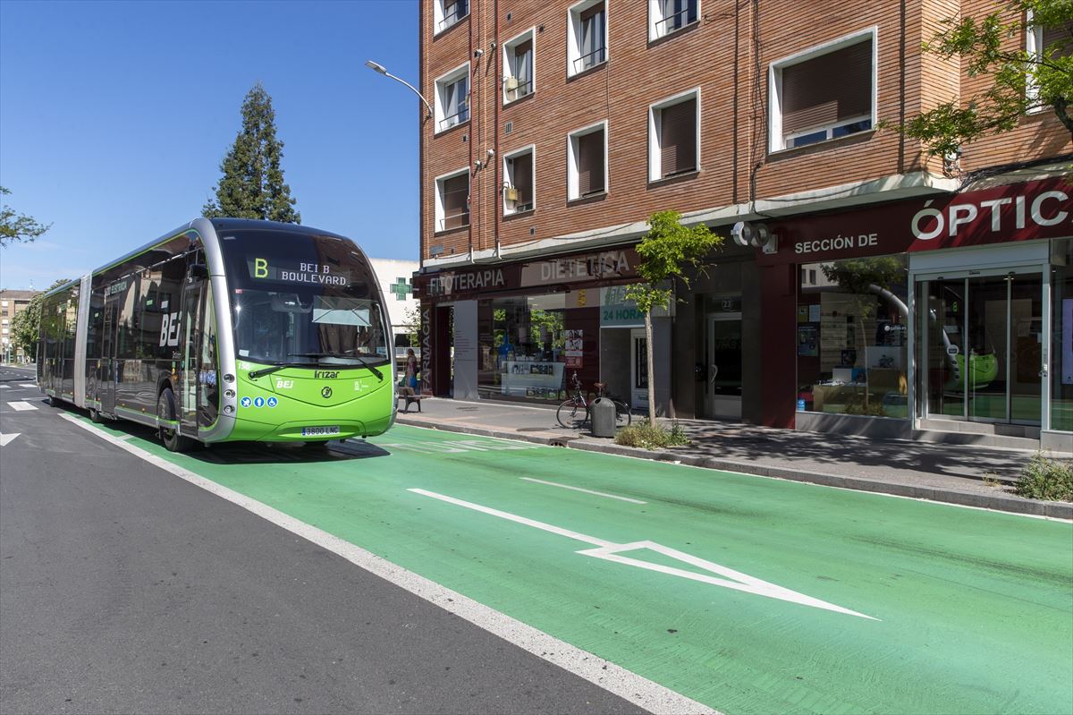 Un autobús en Vitoria-Gasteiz. 