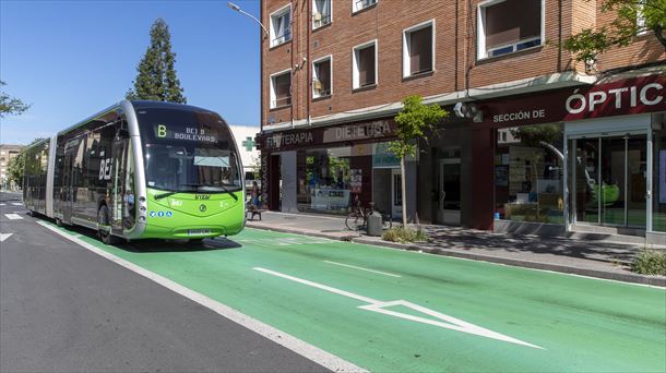 Un autobús en Vitoria-Gasteiz. 