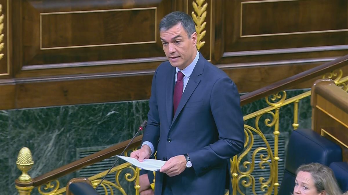 Pedro Sánchez. Imagen obtenida de un vídeo del Congreso de los Diputados.