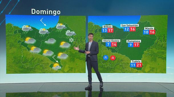 Tenperaturas para el domingo. Foto: EFE.