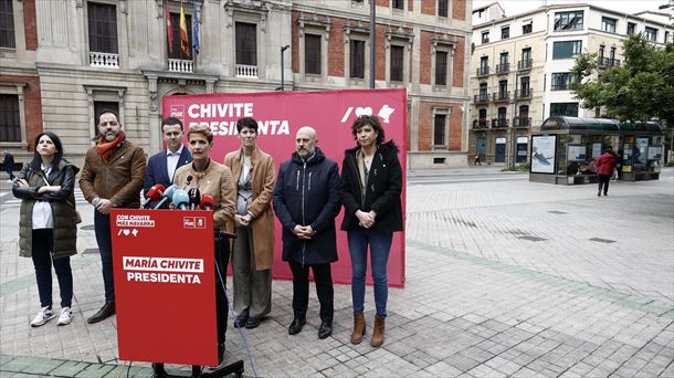 La secretaria general del PSN-PSOE y presidenta en funciones de Navarra, María Chivite.