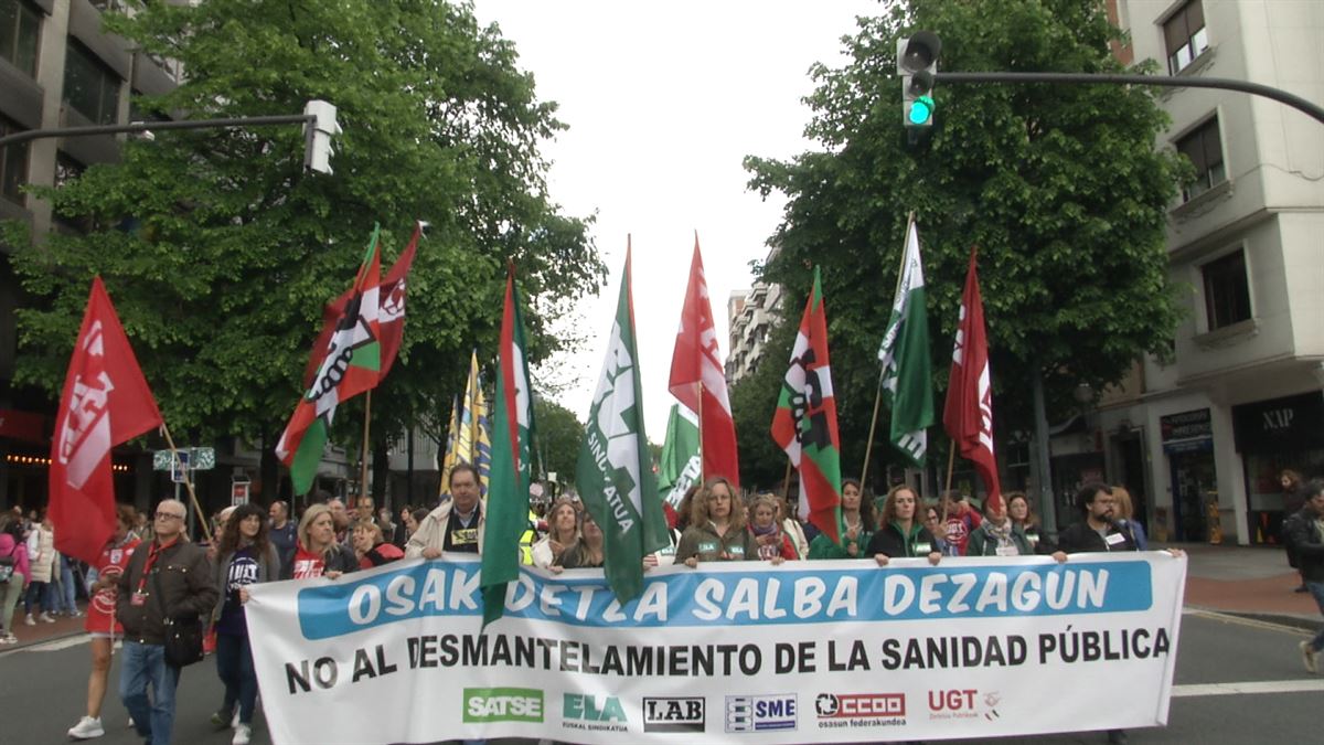 Segundo día de huelga, en Bilbao. Foto: EFE.