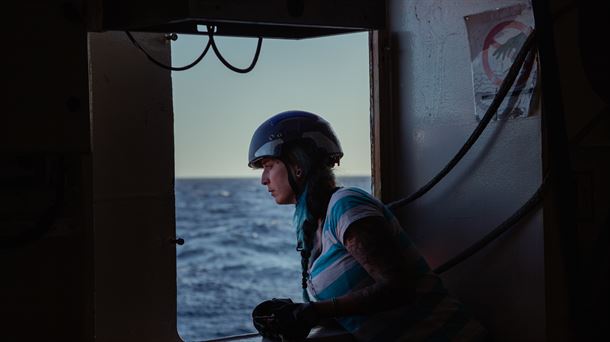 Anabel Montes a bordo del GEO BARENTS, buque de rescate de MSF