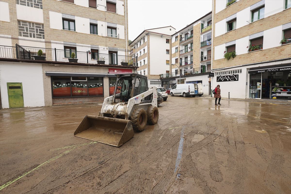 Inundaciones por el paso de la DANA en Bera (Navarra)