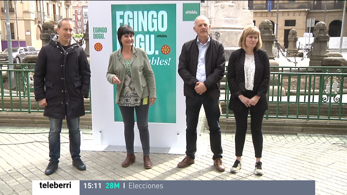 Candidatos y candidatas de EH Bildu al Parlamento de Navarra. Foto: EITB Media.