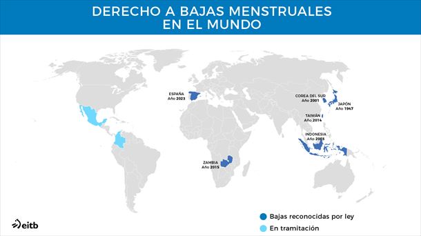 Cuatro países asiáticos y uno africano reconocen este derecho a baja. 