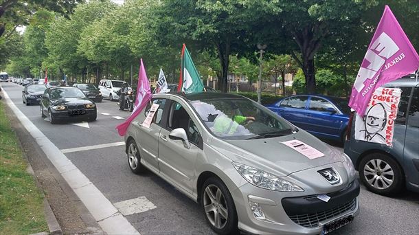 Avanzako langileen protesta, artxiboko irudian. Argazkia: EITB