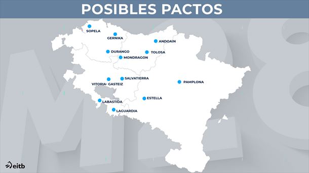 Posibles pactos en los ayuntamientosde Hego Euskal Herria