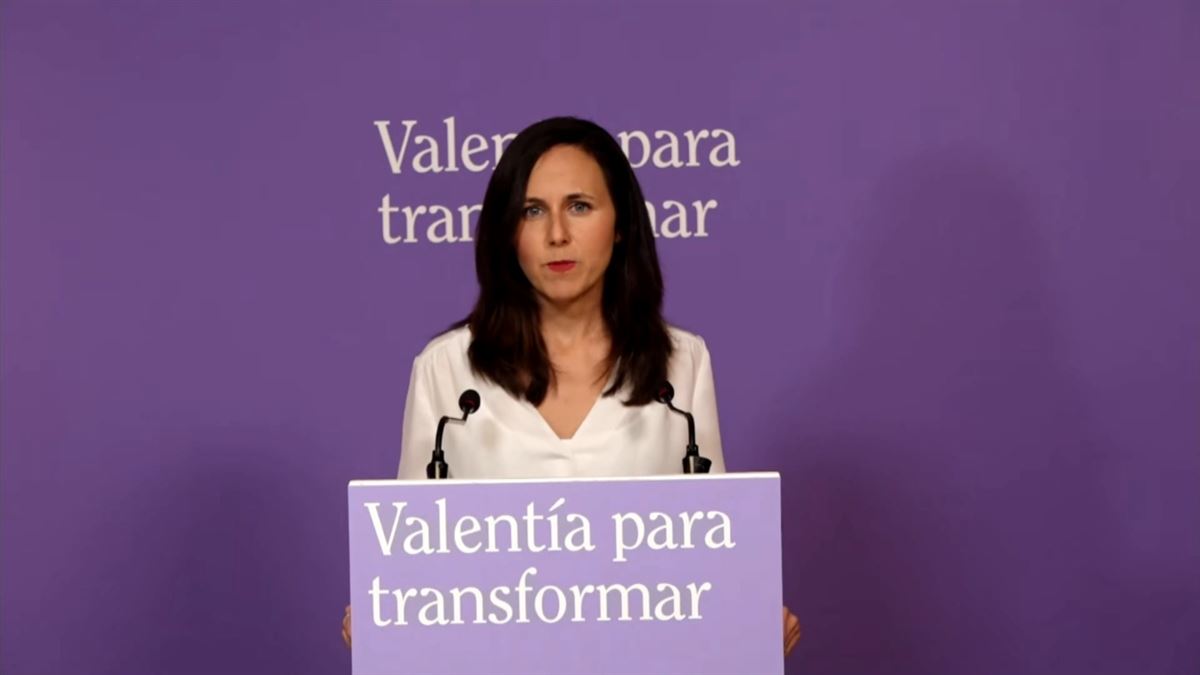 La secretaria general de Podemos, Ione Belarra. Foto: EFE