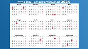 El calendario laboral de 2024