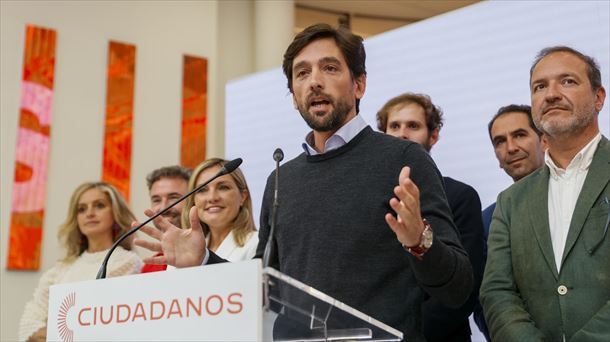 El secretario general de Ciudadanos, Adrián Vázquez, hoy. Foto: EFE