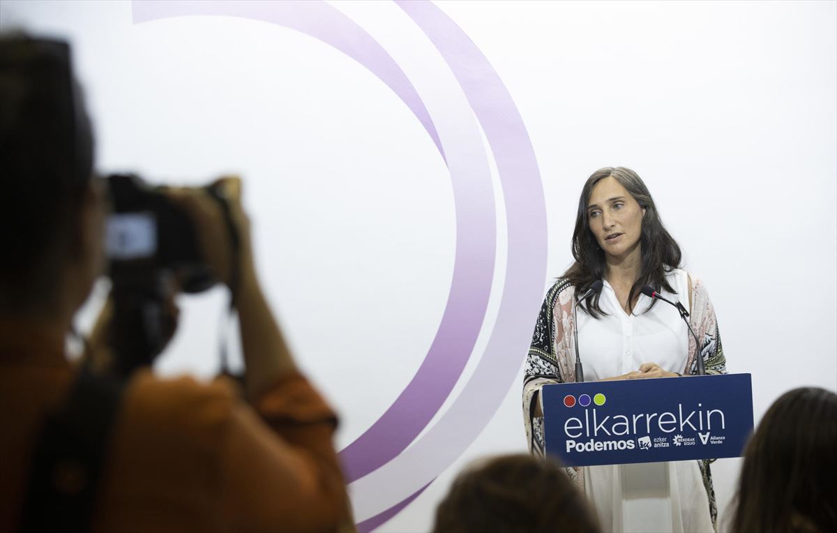 Miren Echeveste Elkarrekin Podemos-IU koalizioko Gipuzkoako batzarkidea