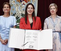 La escritora Dolores Redondo recibe el Premio Príncipe de Viana