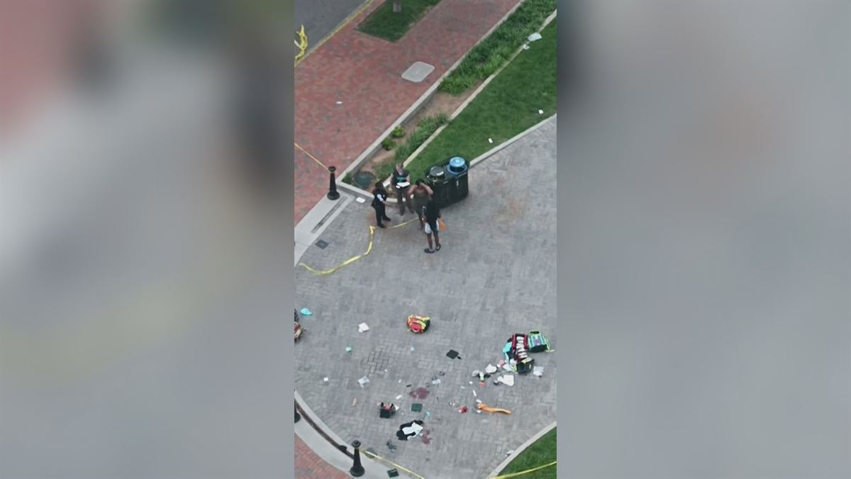 Lugar del ataque. Imagen obtenida de un vídeo de Agencias.