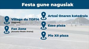 TOP14 errugbiko festa handia dela eta, egitarau zabala antolatu dute Donostian