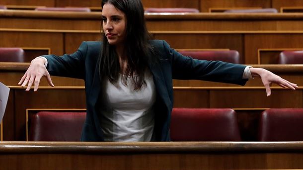 Irene Montero, Espainiako Gobernuko Berdintasun ministroa, Kongresuan. Artxiboko argazkia: EFE