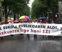 Manifestación en Bilbao a favor de la Escuela Pública Vasca y contra la futura ley de Educación