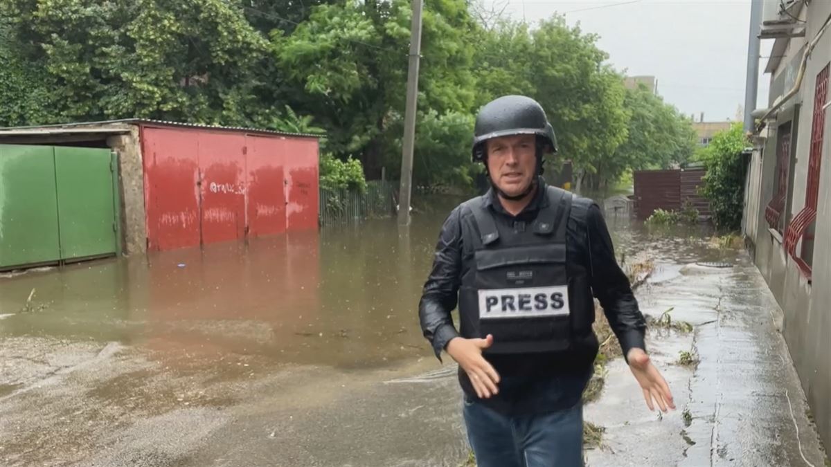 Mikel Ayestaran Khersonen. EITB Mediaren bideo batetik ateratako irudia.