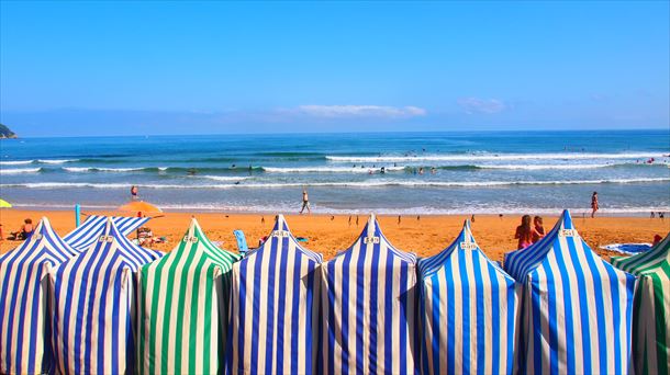 Playa de Zarautz (Gipuzkoa).